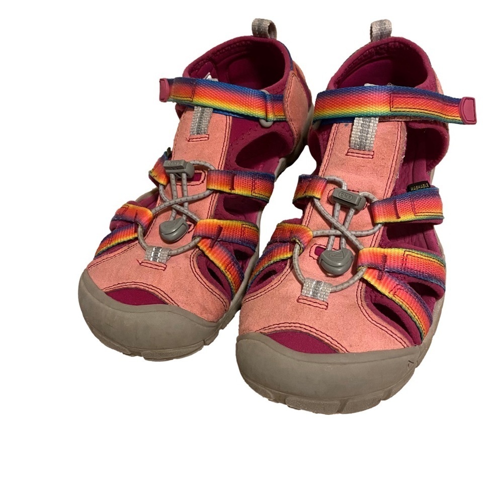 KEEN Kids Pink Rainbow Strap Outdoor Sandals
